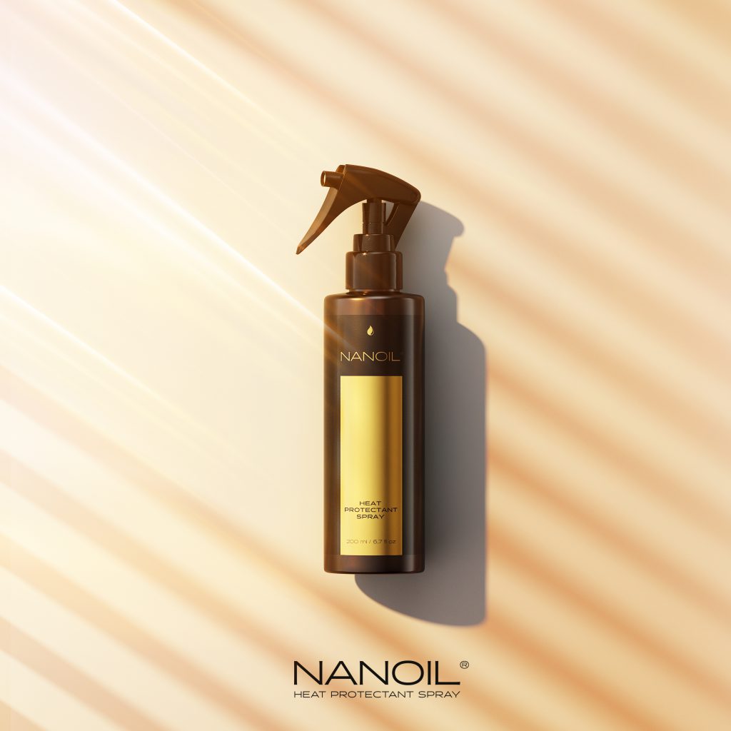 ochranný sprej pred teplom na vlasy Nanoil